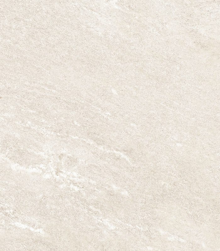 A single cream Rocky Porcelain tile photographed close up. The light tile is smooth, yet incredibly detailed.